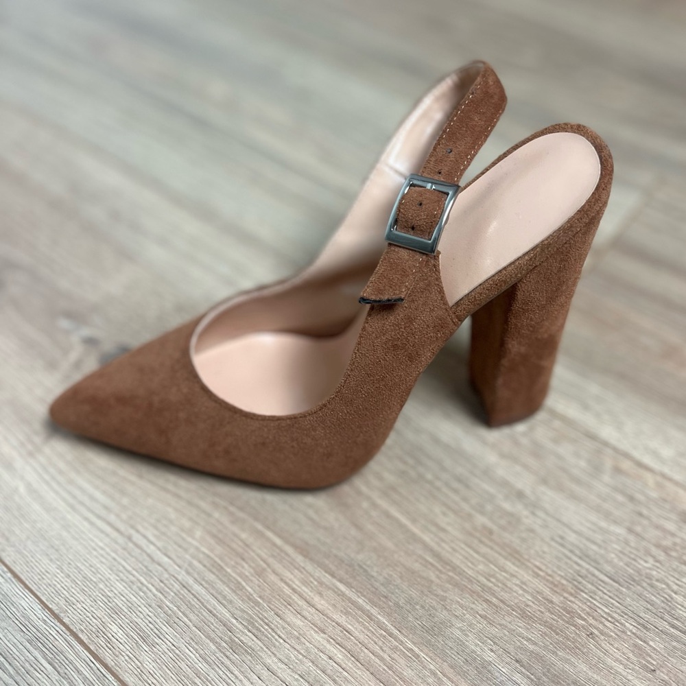 Chic Brown Suede Women's Heels